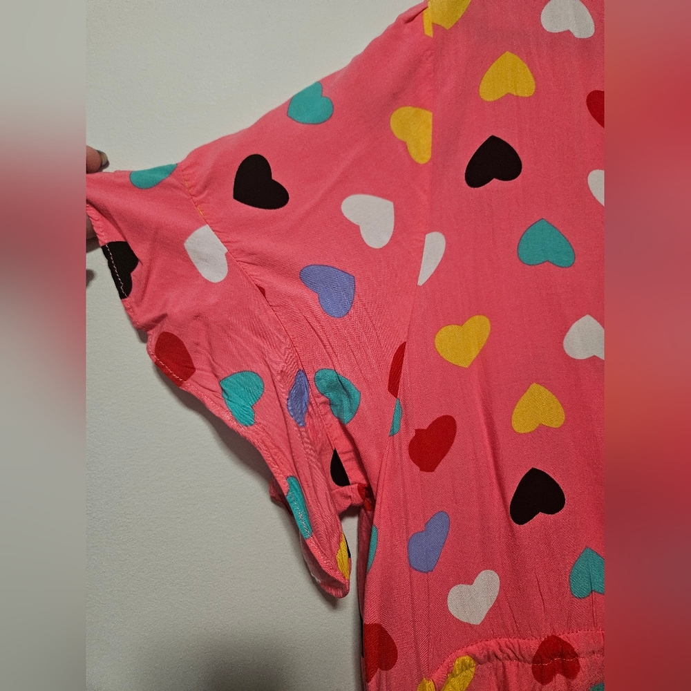 Pink Hearts Frill Dress, Plus Size 18 - Picture 7 of 12
